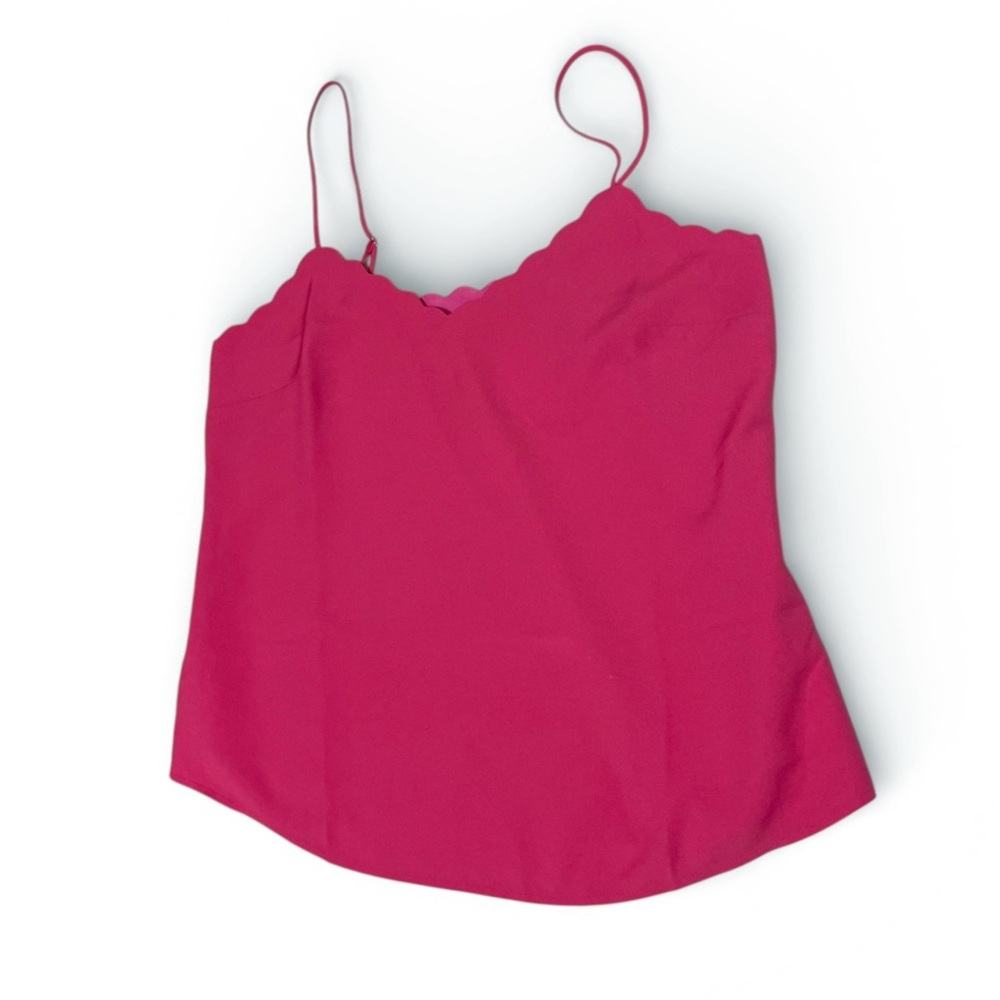 Women’s J. Crew Pink Scalloped Tank  Top Style BF810 NWT size 6